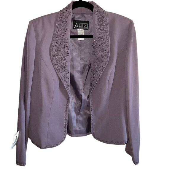 NWT ALEX EVENINGS 2-Piece SIZE 8 Formal Gown Dress with Jacket Lavender - Picture 3 of 13